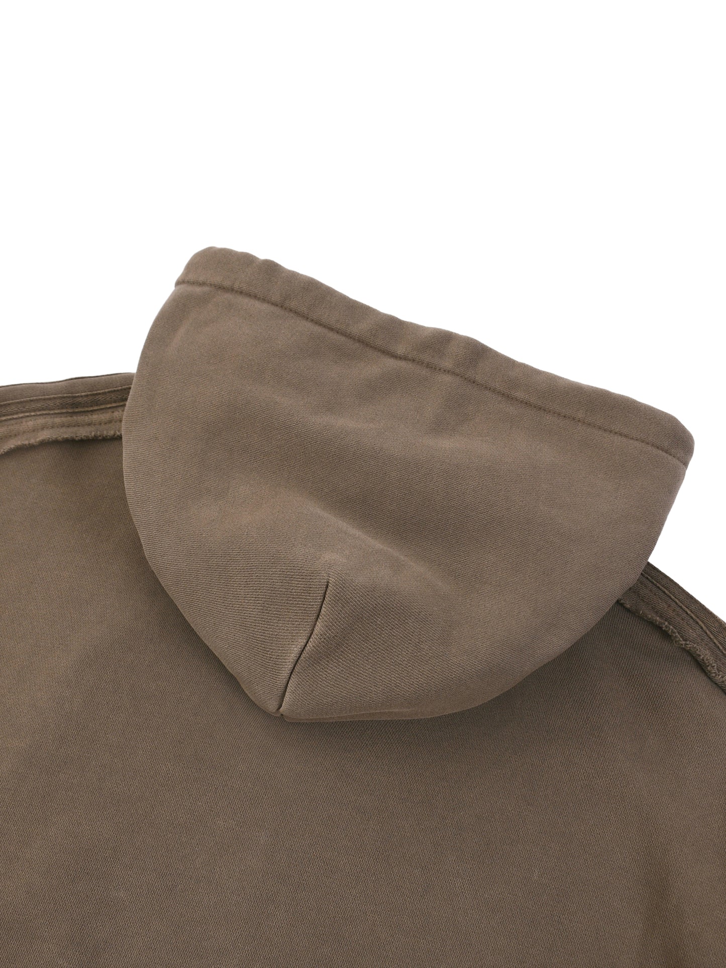 Classic Snow Washed Tape Raw Edge Hoodie