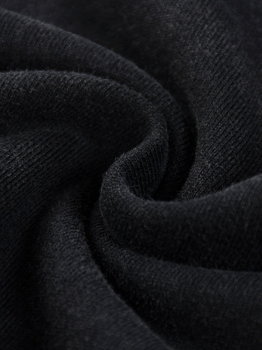 Classic Contrast Raw Hem Sweatshirt