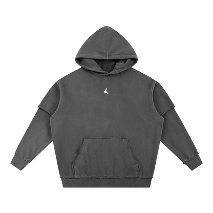 Classic Raw Edge Double Layered Hoodie