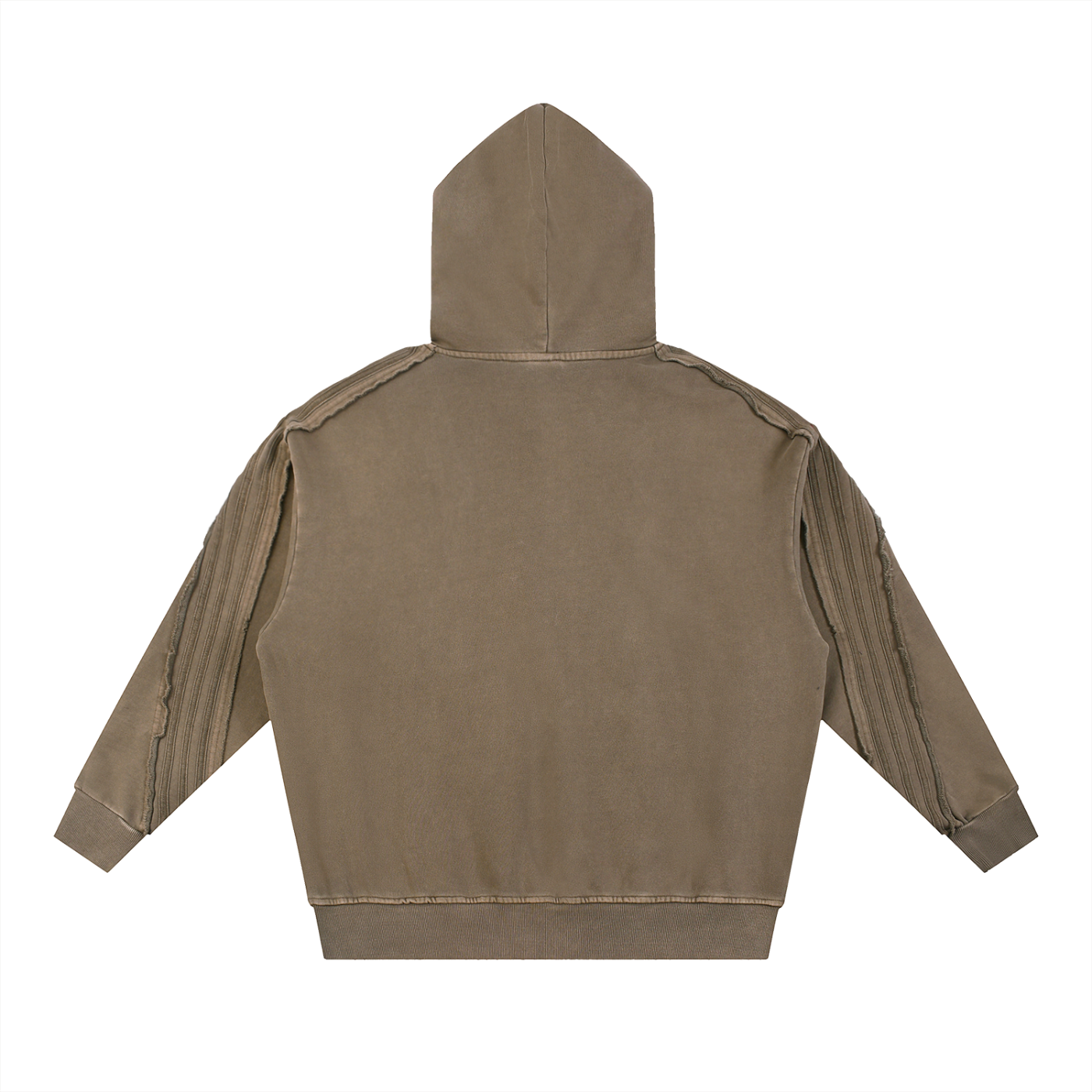 Classic Snow Washed Tape Raw Edge Hoodie