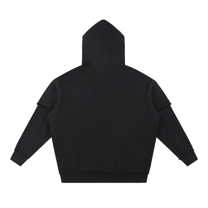Classic Raw Edge Double Layered Hoodie