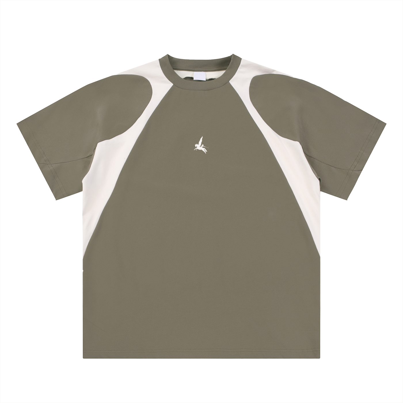 Classic Contrast Panel Cotton T-Shirt