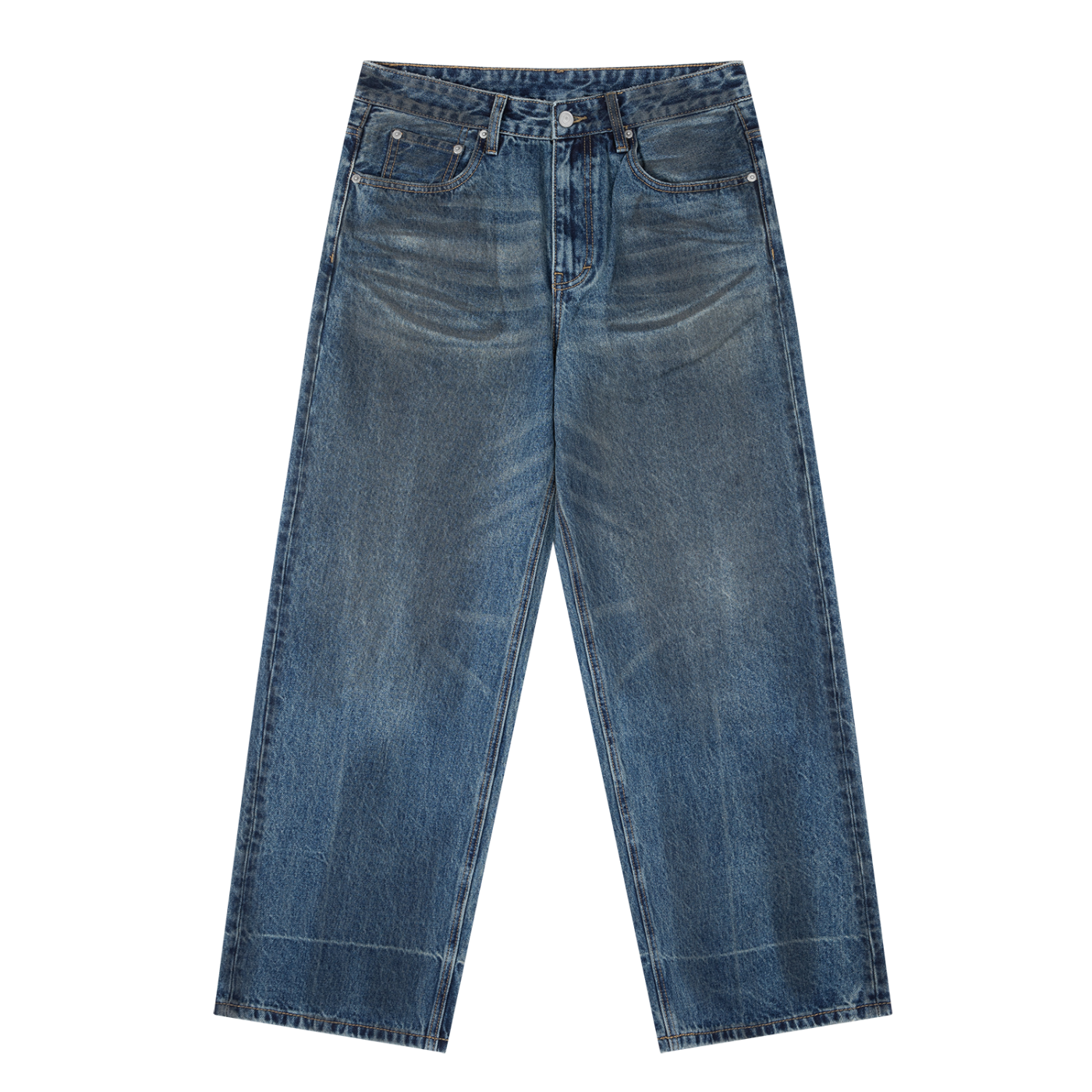 Classic Vintage Wash Baggy Denim Jeans