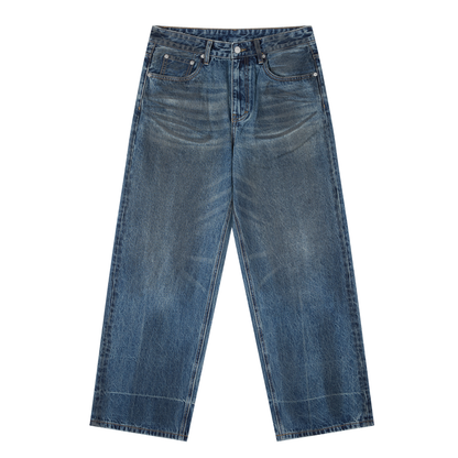 Classic Vintage Wash Baggy Denim Jeans