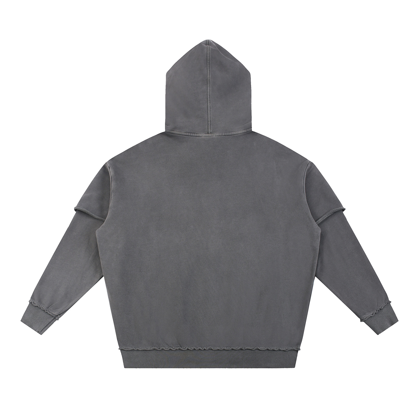 Classic Raw Edge Double Layered Hoodie