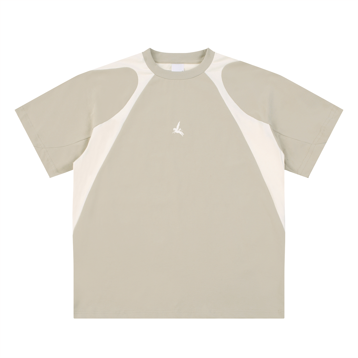 Classic Contrast Panel Cotton T-Shirt