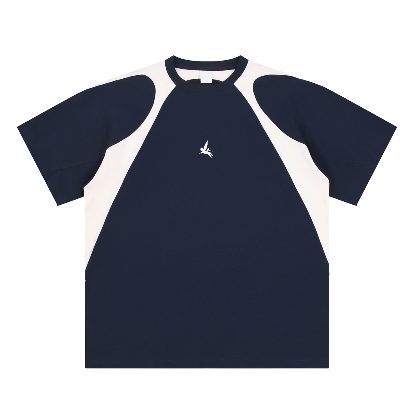Classic Contrast Panel Cotton T-Shirt