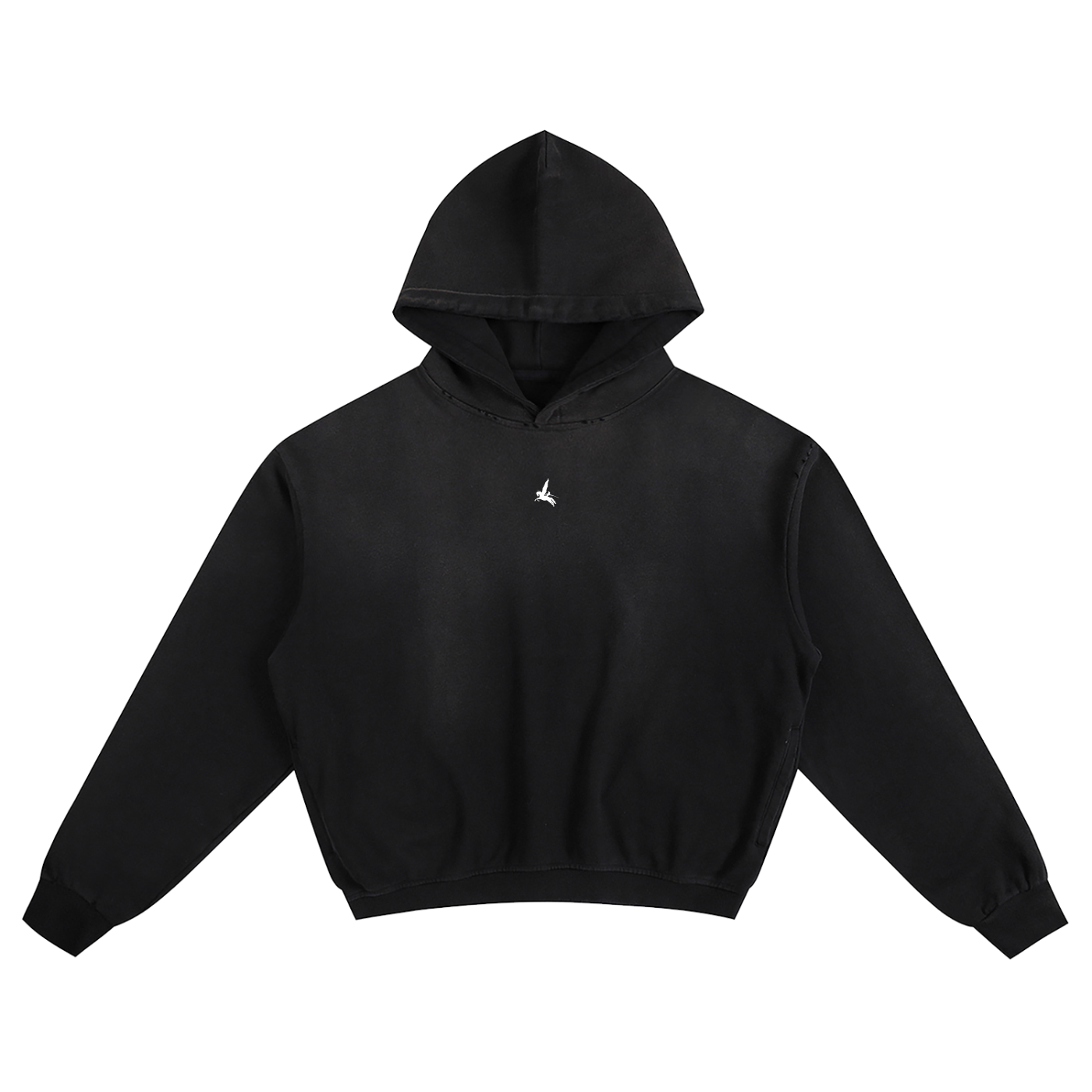 "all black fits." Cotton Sunfade Boxy Hoodie
