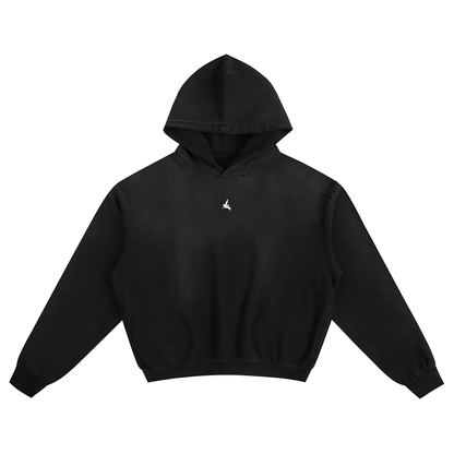 "all black fits." Cotton Sunfade Boxy Hoodie