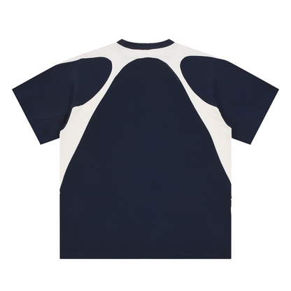 Classic Contrast Panel Cotton T-Shirt