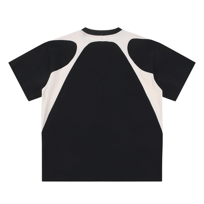 Classic Contrast Panel Cotton T-Shirt