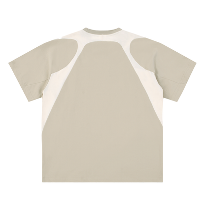 Classic Contrast Panel Cotton T-Shirt
