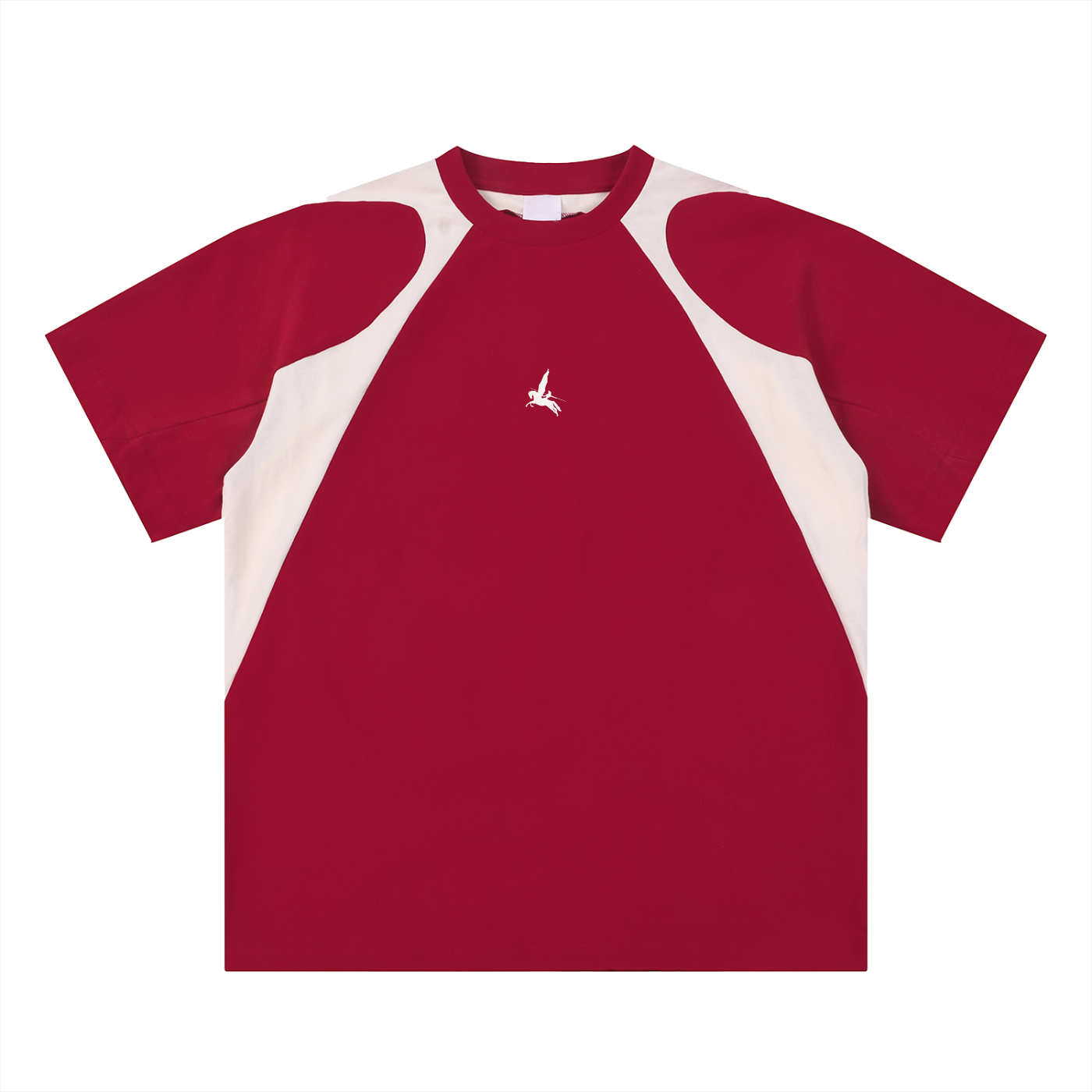 Classic Contrast Panel Cotton T-Shirt