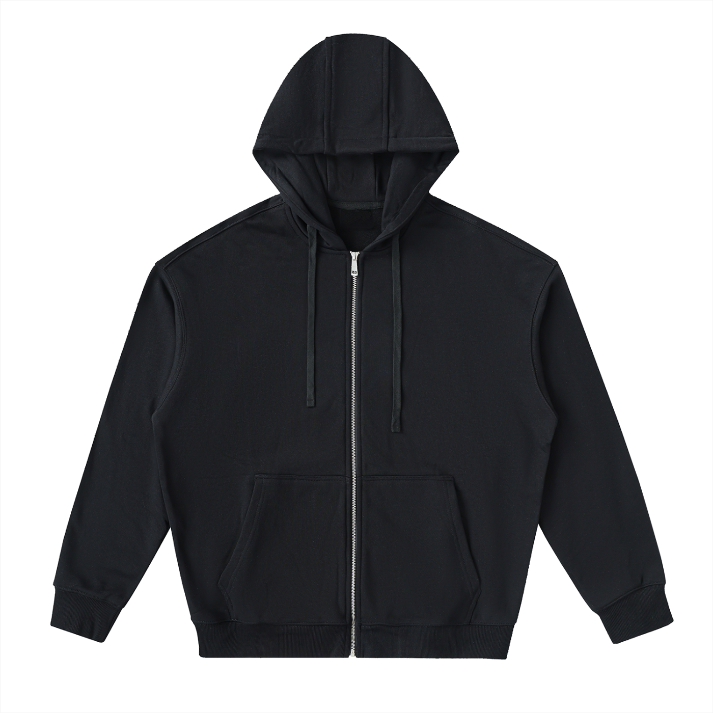 Classic Drop-Shoulder Zip Up Hoodie