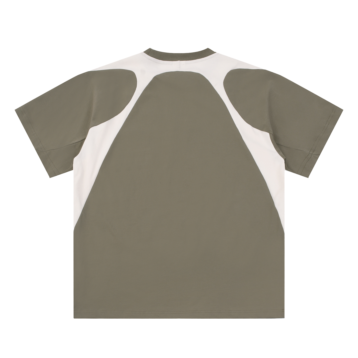Classic Contrast Panel Cotton T-Shirt