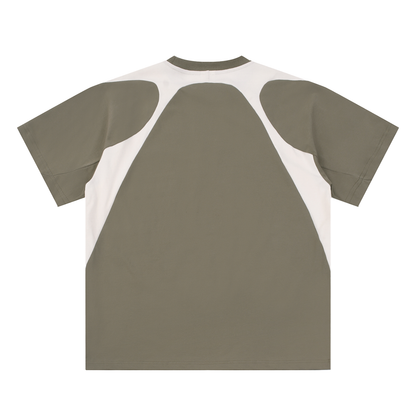 Classic Contrast Panel Cotton T-Shirt
