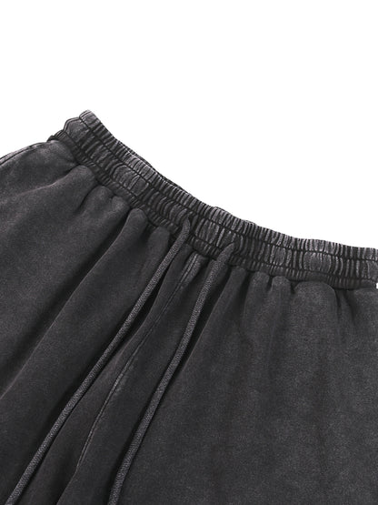 Snow Washed Straight Leg Pants