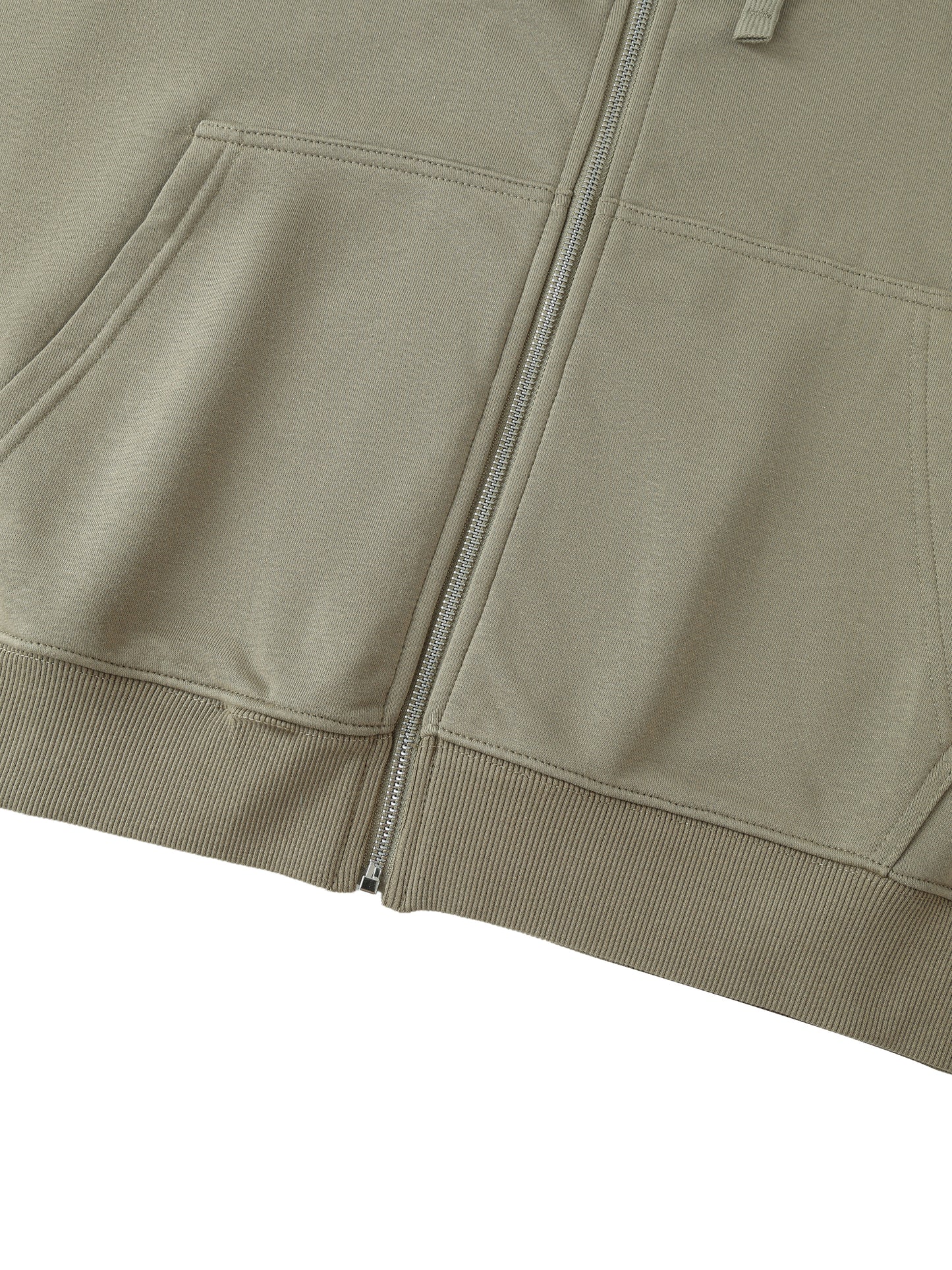 Classic Drop-Shoulder Zip Up Hoodie