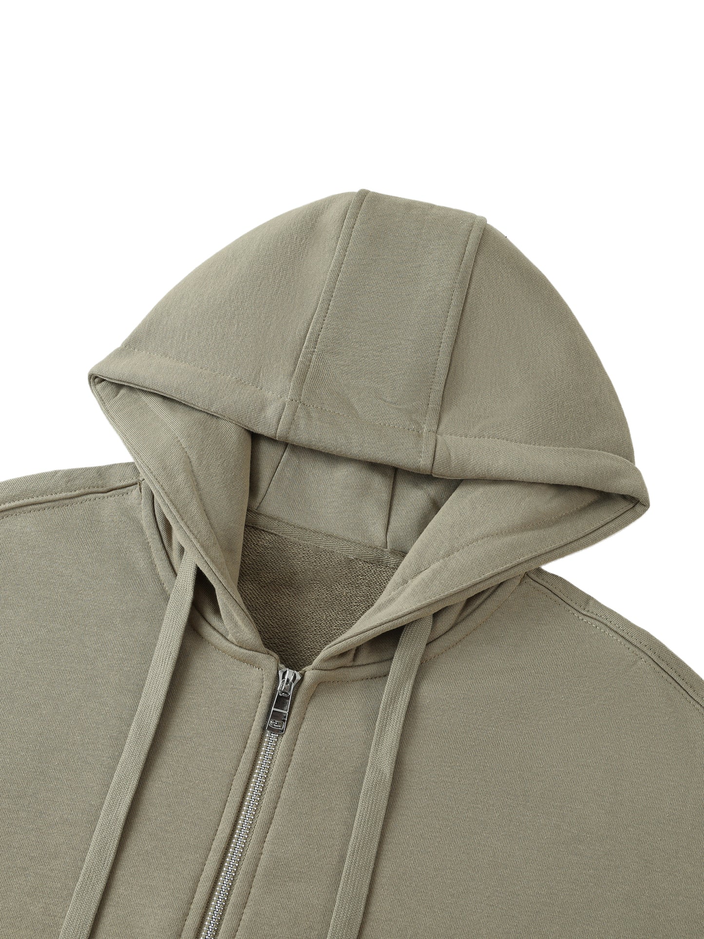 Classic Drop-Shoulder Zip Up Hoodie