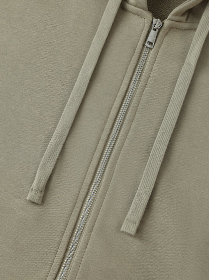 Classic Drop-Shoulder Zip Up Hoodie