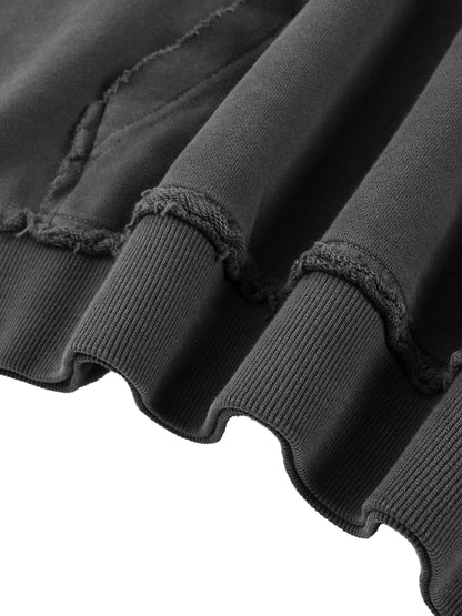 Classic Raw Edge Double Layered Hoodie