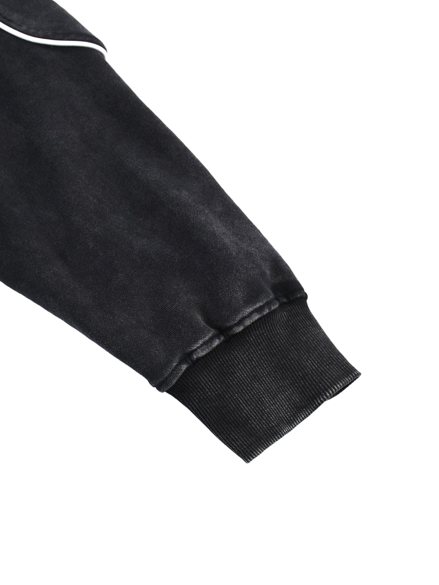 Classic Contrast Raw Hem Sweatshirt