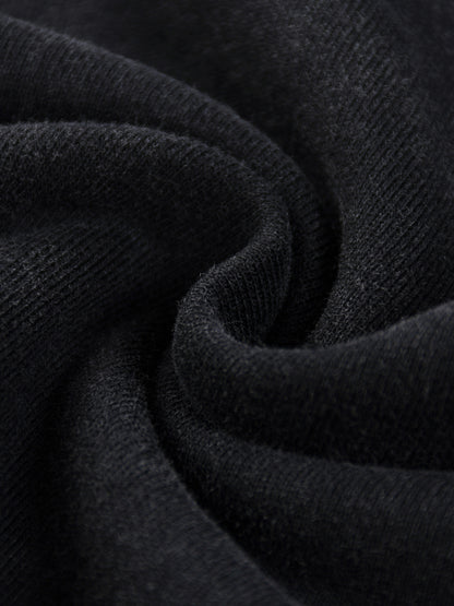 Classic Contrast Raw Hem Sweatshirt