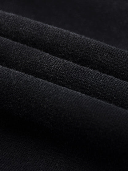 Classic Contrast Raw Hem Sweatshirt